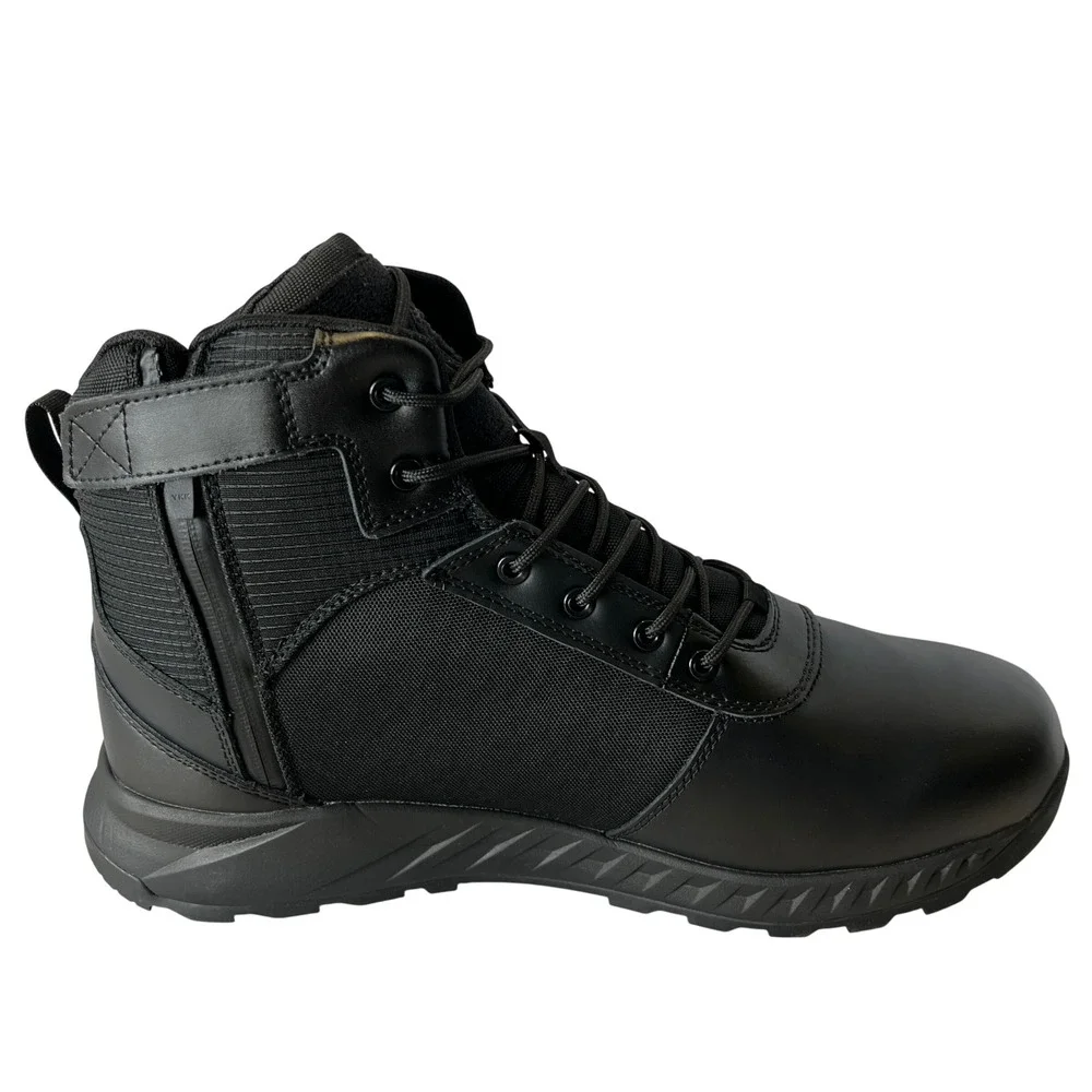 BD BDX6 Tactical‎ Boots Black Leather Waterproof Side Zip Work NIB Men 15